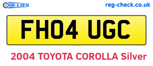 FH04UGC are the vehicle registration plates.