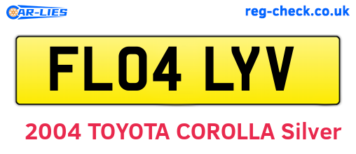 FL04LYV are the vehicle registration plates.