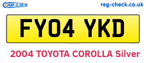 FY04YKD are the vehicle registration plates.