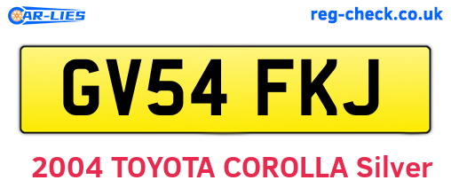 GV54FKJ are the vehicle registration plates.