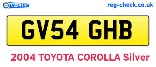 GV54GHB are the vehicle registration plates.