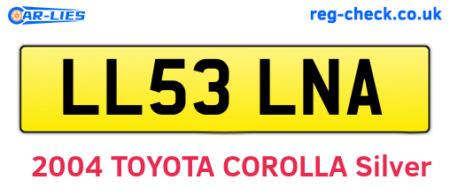 LL53LNA are the vehicle registration plates.