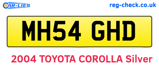 MH54GHD are the vehicle registration plates.