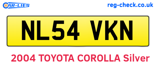 NL54VKN are the vehicle registration plates.