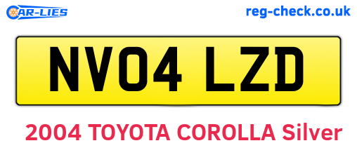 NV04LZD are the vehicle registration plates.