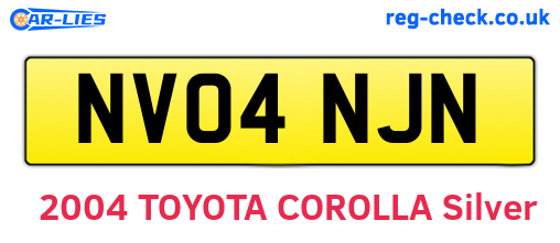 NV04NJN are the vehicle registration plates.