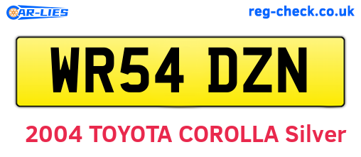 WR54DZN are the vehicle registration plates.