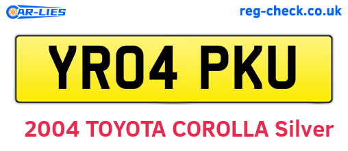 YR04PKU are the vehicle registration plates.
