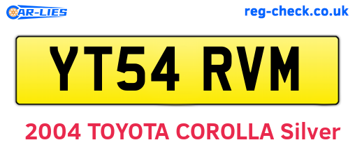 YT54RVM are the vehicle registration plates.