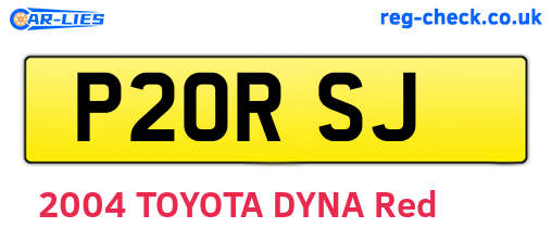 P20RSJ are the vehicle registration plates.