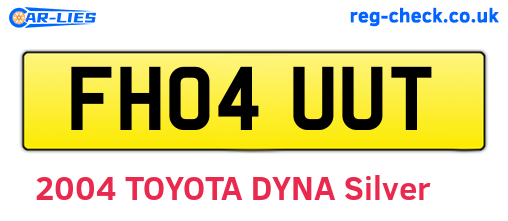 FH04UUT are the vehicle registration plates.