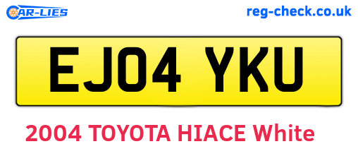 EJ04YKU are the vehicle registration plates.