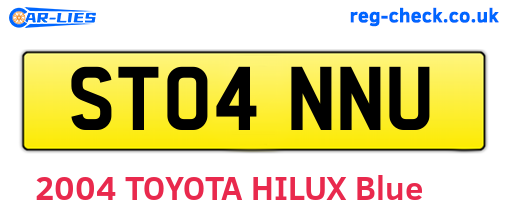 ST04NNU are the vehicle registration plates.