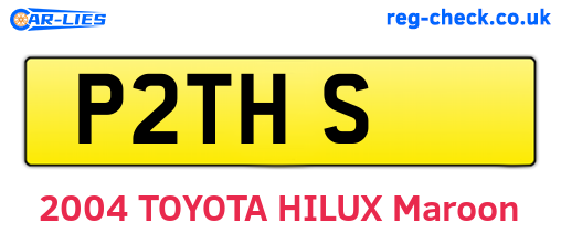 P2THS are the vehicle registration plates.