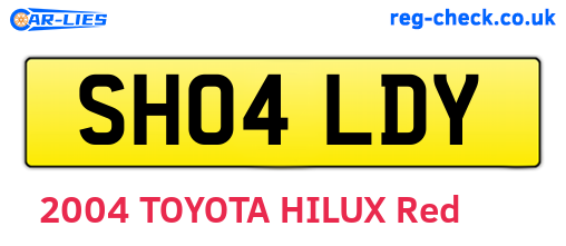SH04LDY are the vehicle registration plates.