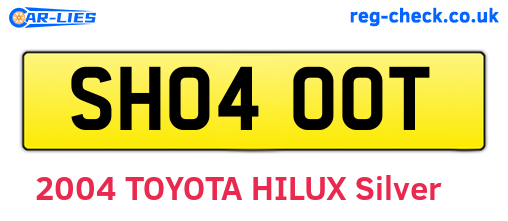 SH04OOT are the vehicle registration plates.