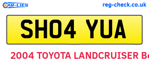 SH04YUA are the vehicle registration plates.