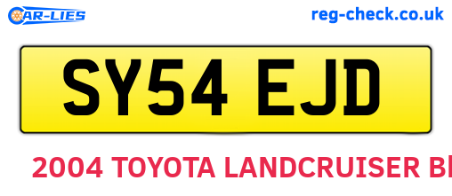 SY54EJD are the vehicle registration plates.