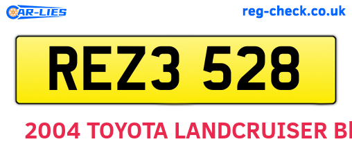REZ3528 are the vehicle registration plates.