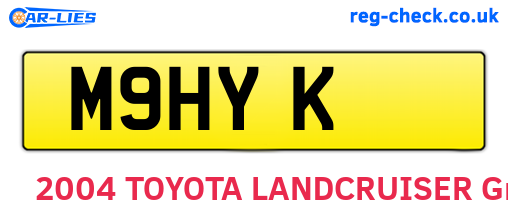 M9HYK are the vehicle registration plates.