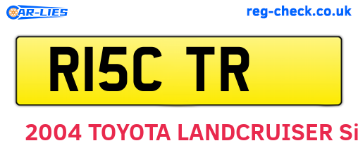 R15CTR are the vehicle registration plates.