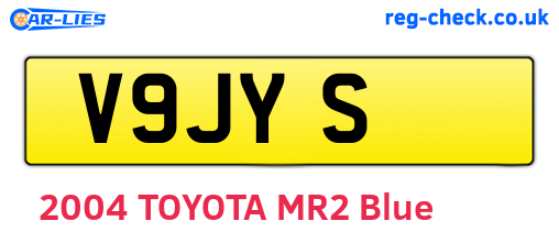 V9JYS are the vehicle registration plates.