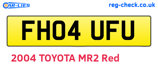 FH04UFU are the vehicle registration plates.