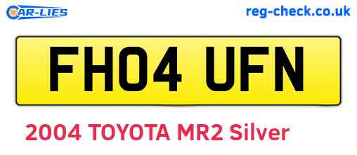 FH04UFN are the vehicle registration plates.