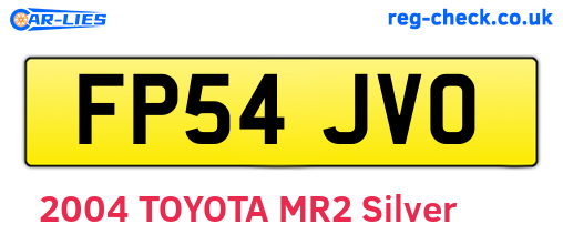 FP54JVO are the vehicle registration plates.