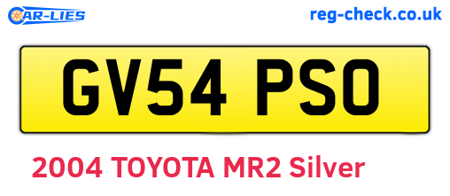 GV54PSO are the vehicle registration plates.