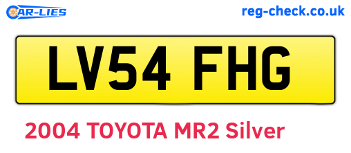 LV54FHG are the vehicle registration plates.