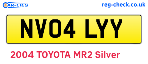 NV04LYY are the vehicle registration plates.
