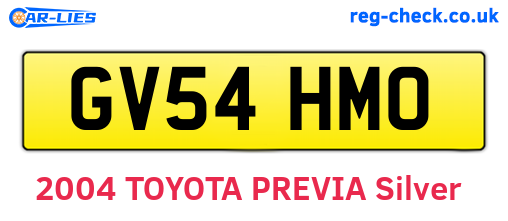 GV54HMO are the vehicle registration plates.