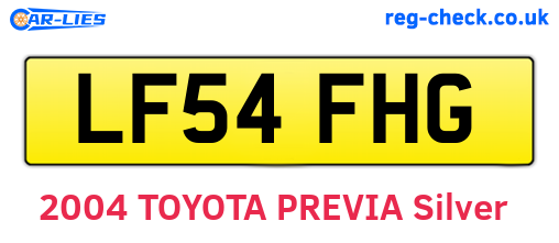 LF54FHG are the vehicle registration plates.