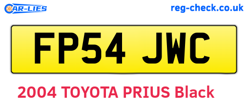 FP54JWC are the vehicle registration plates.