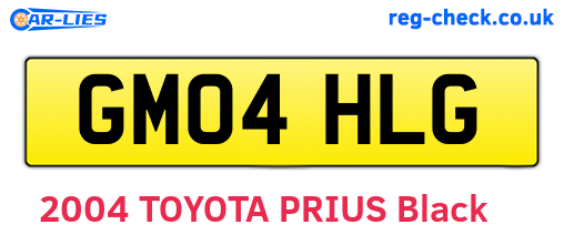 GM04HLG are the vehicle registration plates.