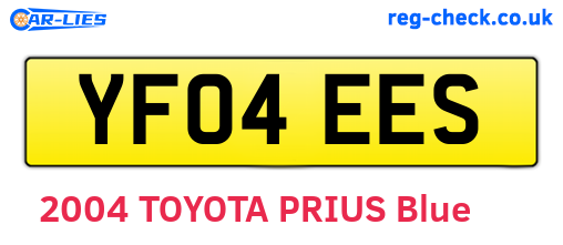 YF04EES are the vehicle registration plates.
