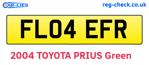 FL04EFR are the vehicle registration plates.