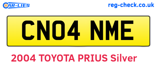CN04NME are the vehicle registration plates.