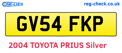 GV54FKP are the vehicle registration plates.