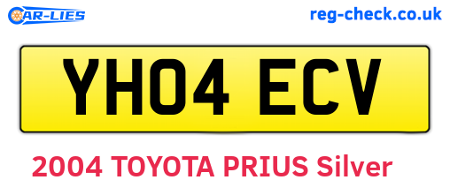 YH04ECV are the vehicle registration plates.