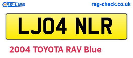 LJ04NLR are the vehicle registration plates.