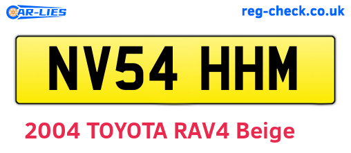 NV54HHM are the vehicle registration plates.