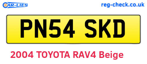 PN54SKD are the vehicle registration plates.