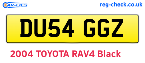 DU54GGZ are the vehicle registration plates.