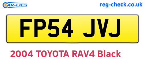 FP54JVJ are the vehicle registration plates.