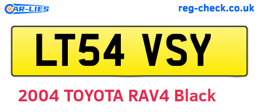 LT54VSY are the vehicle registration plates.