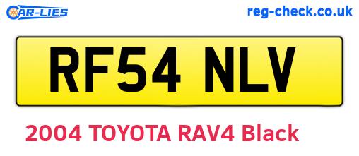 RF54NLV are the vehicle registration plates.