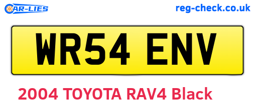 WR54ENV are the vehicle registration plates.