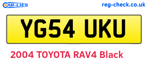 YG54UKU are the vehicle registration plates.